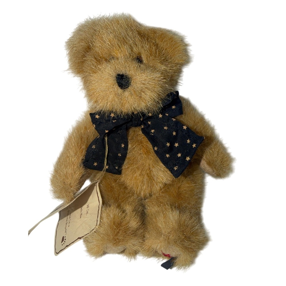 Boyds Bears Della Mae Plush 6 in Head Bean Heirloom 573015 Star Ribbon